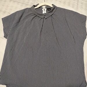 Elegant Black and White Striped Blouse